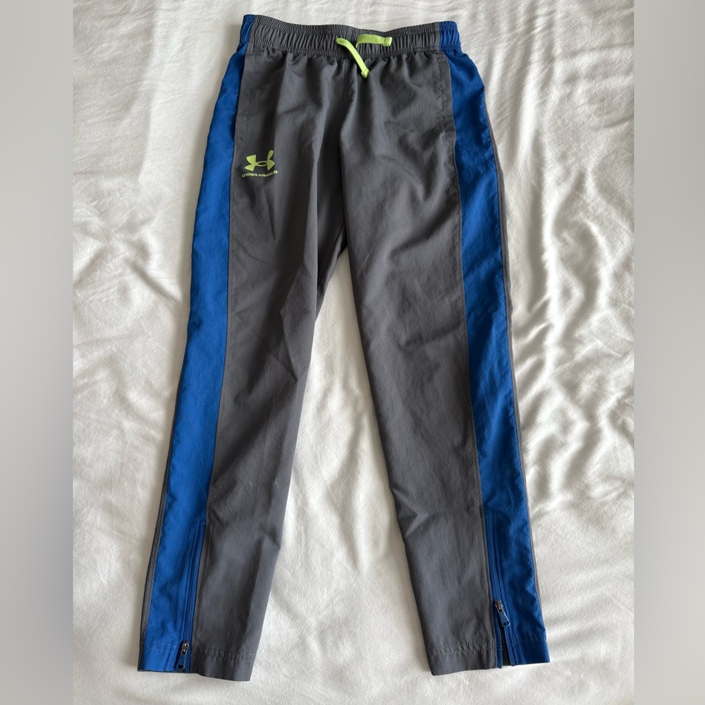 UNDER ARMOUR Kids' Size Youth Medium Gray and Blue Pants